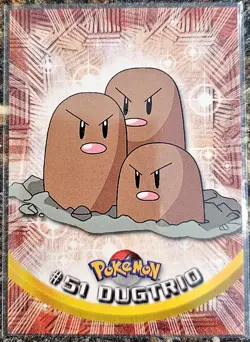 1999 Pokemon Topps Dugtrio 51 Ungraded NM or Better - Image 1