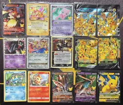 Pokemon Celebrations 25th Sealed Greninja Gold Star + Charizard Promo + Mew NM! - Image 1