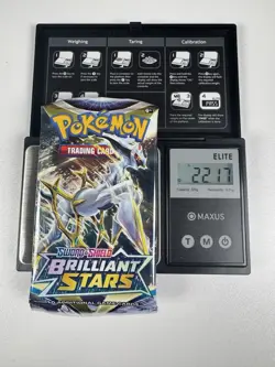 Pokemon BRILLIANT STARS Booster Pack Factory Sealed New Very Heavy 22.17g - Image 1