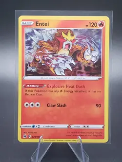 Pokemon TCG Entei Crown Zenith 021/159 Holo Holo Rare - Image 1