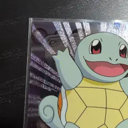 2000 Topps Pokemon Black Logo #07 Squirtle Foil (Silver Rays 2nd Print) - Image 3