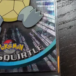 2000 Topps Pokemon Black Logo #07 Squirtle Foil (Silver Rays 2nd Print) - Image 5