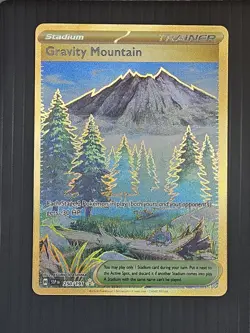 Pokemon TCG - Gravity Mountain 250/191 - Surging Sparks - Holo Gold Hyper Rare - Image 1