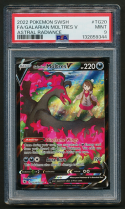 Galarian Moltres V TG20/TG30 Trainer Gallery Pokemon Astral Radiance PSA 9 - Image 1