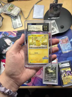 POKEMON CGC PRISTINE 10 PIKACHU ILLUSTRATION CONTEST WINNER 2024 #214 PROMO - Image 1