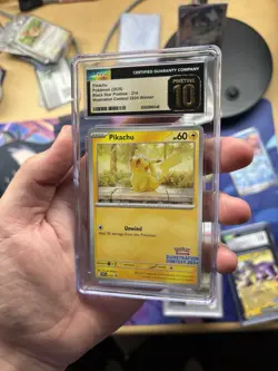POKEMON CGC PRISTINE 10 PIKACHU ILLUSTRATION CONTEST WINNER 2024 #214 PROMO - Image 3