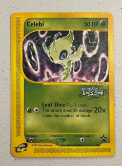 Celebi - 50 - 2002 Pokemon WOTC Black Star Promo LP Card - Image 1