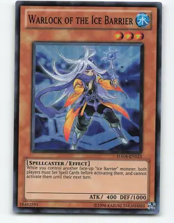 Warlock of the Ice Barrier #HA04-EN023 Super Rare Yugioh Card - Image 1