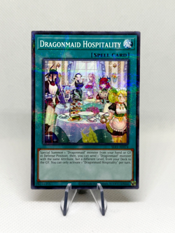 Dragonmaid Hospitality (Alt Art) SLF1-AE074 Parallel Rare AE NM YuGiOh - Image 1