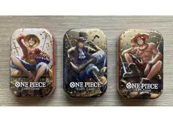 3No. One Piece Tins Pack Vol 2 | TS-02 OP-13 | Factory Sealed | Bandai - Image 1