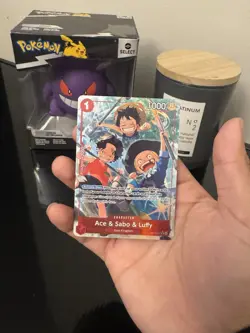 Ace & Sabo & Luffy (Alternate Art) OP13-007 English SR Carrying On His Will One - Image 3