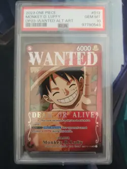 PSA 10 Monkey D Luffy ST01-012 OP03 Wanted Alt Art One Piece Card English - Image 1
