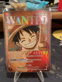 One Piece Monkey D Luffy ST01-012 OP03 Wanted Alt Art - Image 1