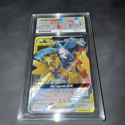 Pokemon 2019 Sun & Moon Hidden Fates Moltres Zapdos Articuno GX #66/68 Ace 9 - Image 1