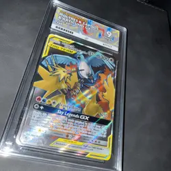 Pokemon 2019 Sun & Moon Hidden Fates Moltres Zapdos Articuno GX #66/68 Ace 9 - Image 2