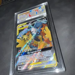 Pokemon 2019 Sun & Moon Hidden Fates Moltres Zapdos Articuno GX #66/68 Ace 9 - Image 3