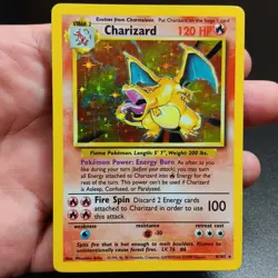 1999 Charizard Base Set Holo Rare 4/102 Pokemon Card Heavily Played HP WOTC Zard - Image 1