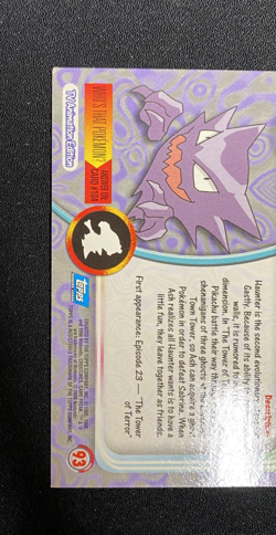 #93 Haunter Holo Smooth Silver Topps Pokemon Card Blue Logo Vintage TV Edition - Image 4