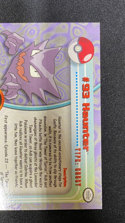 #93 Haunter Holo Smooth Silver Topps Pokemon Card Blue Logo Vintage TV Edition - Image 5