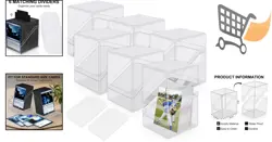 Card Deck Cases Acrylic 6 Pack Storage Box Holds 100+ Cards with Dividers - Image 2
