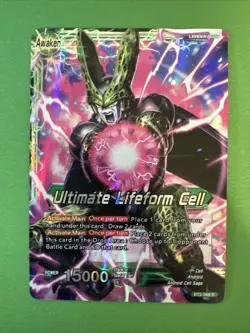 Dragon Ball Super Cell/Ultimate Lifeform Cell BT2-068 R Foil NM Leader Card - Image 3