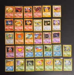 32 Pokemon Cards from Sets: Base 102/Rocket/Fossil/Jungle/Gen2 - Image 1