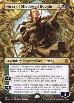 Nissa of Shadowed Boughs (Borderless) Zendikar Rising LP 283 - Image 1