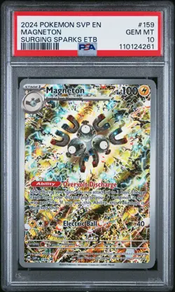 2024 POKEMON SVP EN-SV BLACK STAR PROMO #159 MAGNETON PSA 10 - Image 1