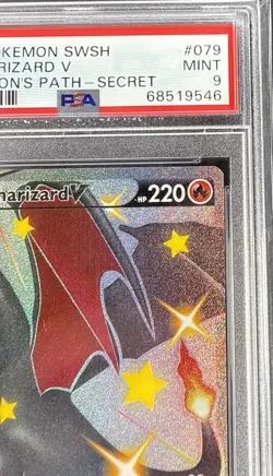 2020 Pokemon CHARIZARD V #079 SECRET RARE - Champion’s Path PSA 9 MINT - Image 2