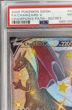 2020 Pokemon CHARIZARD V #079 SECRET RARE - Champion’s Path PSA 9 MINT - Image 3