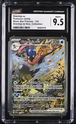 Pokemon CGC 9.5 Greninja ex SVP 132 Illustration Collection Promo Mint+ - Image 1