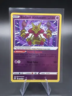 Holo Rare Radiant Alakazam 059/195 SWSH: Silver Tempest - Pokemon TCG - NM/M - Image 1