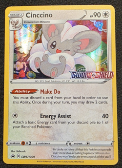 Cinccino SWSH009 Black Star Promo Pokemon Sword & Shield LP - Image 1