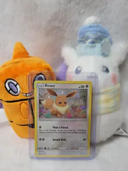 Pokemon Eevee Holo Black Star Promo TCG SM184 LP - Image 1