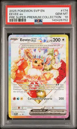2025 POKEMON SVP PROMO SUPER-PREMIUM COLLECTION #174 EEVEE EX PSA 10 - Image 1