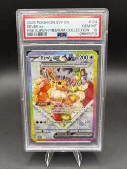 2025 Pokemon SVP EN Eevee ex #174 Promo PRE Super Premium Collection PSA 10 - Image 1