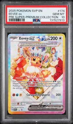 2025 POKEMON SVP PROMO SUPER-PREMIUM COLLECTION #174 EEVEE EX PSA 10 - Image 1