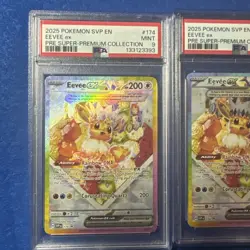 2025 Pokemon SVP EN Eevee ex #174 Promo PRE Super Premium Collection PSA 9 lot 3 - Image 2