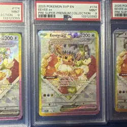2025 Pokemon SVP EN Eevee ex #174 Promo PRE Super Premium Collection PSA 9 lot 3 - Image 3