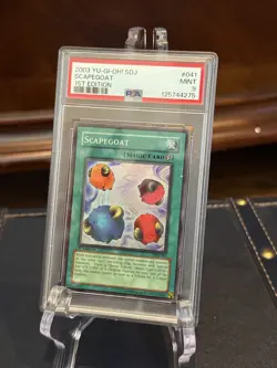 2003 YuGiOh SDJ-041 - Scapegoat - MINT - PSA 9 - Super Rare! - Image 1