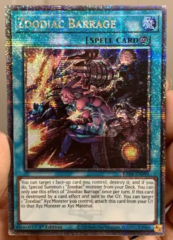 Yugioh *Euro* Zoodiac Barrage RA04-EN091 Quarter Century Secret Rare NM w/Track - Image 1