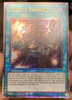 Yugioh *Euro* Zoodiac Barrage RA04-EN091 Quarter Century Secret Rare NM w/Track - Image 4