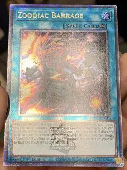 Yugioh *Euro* Zoodiac Barrage RA04-EN091 Quarter Century Secret Rare NM w/Track - Image 5