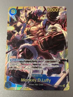 Monkey D. Luffy OP11-118 SEC A Fist of Divine Speed ONE PIECE Card Game English - Image 1