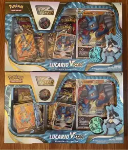 Pokemon TCG Lucario VSTAR Premium Collection Box Factory Sealed (LOT OF 2) - Image 1