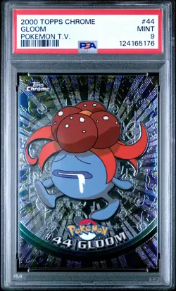 2000 TOPPS CHROME POKEMON T.V. #44 GLOOM PSA 9 - Image 1