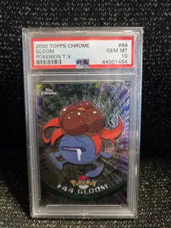 PSA 10 2000 Pokemon Game Topps Chrome Gloom TV Rare Base Series 1 GEM MINT #44 - Image 1