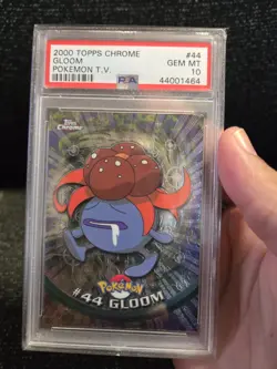 PSA 10 2000 Pokemon Game Topps Chrome Gloom TV Rare Base Series 1 GEM MINT #44 - Image 3