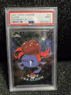 PSA 9 2000 Pokemon Game Topps Chrome Gloom TV Rare Base Series 1 GEM MINT #44 - Image 1