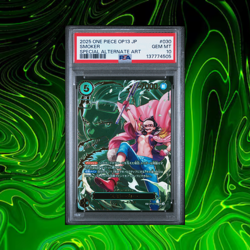 2025 ONE PIECE JPN OP13-CARRYING ON HIS WILL SPECIAL ALTERNATE ART SMOKER PSA 10 - Image 1